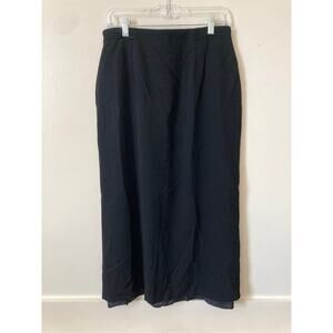 Georgia Armani Wool Skirt Black Size Medium